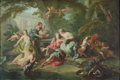 アーミデの腕の中のルノー、1730-39 作： Jean Baptiste van Loo