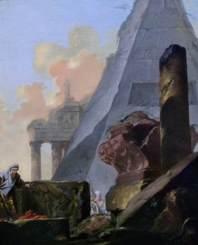 ドイツ語： Ruinen mit Pyramide
仏語: セクスティウスのピラミッド遺跡 作： ジャン・バルボー
