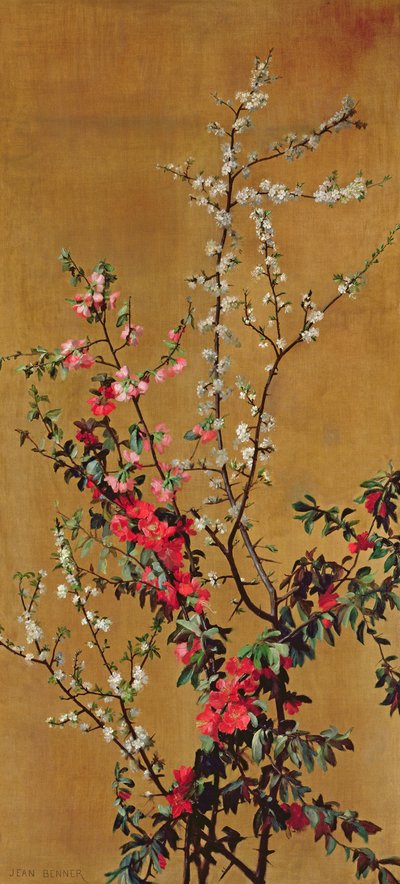日本の桜とサンザシの枝（ペアについては215286を参照） 作： Jean Benner