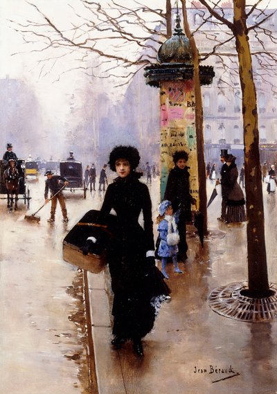 パリジャンで。パリジャンの女性 作： Jean Beraud