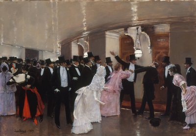 オペラ座の廊下での口論 作： Jean Beraud