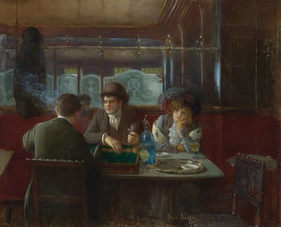 ジャン・ベローのカフェでのバックギャモン 作： Jean Beraud