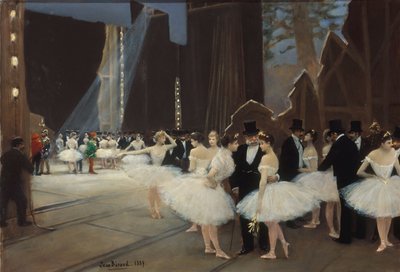 パリ・オペラ座の舞台裏 作： Jean Beraud