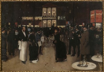 夜のモンマルトル大通り、ヴァリエテ劇場の前、1885年頃（油彩・カンヴァス） 作： Jean Beraud