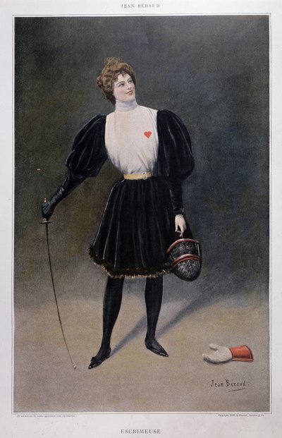 ジャン・ベロー（1849-1935）の作品「Fescrimeuse」。 作： Jean Beraud