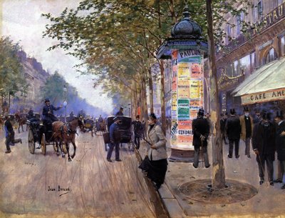 タクシーを呼ぶ 作： Jean Beraud