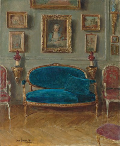 ブルーソファ、1912 作： Jean Beraud
