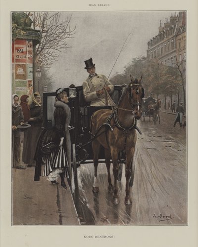 戻ってきます！ 作： Jean Beraud