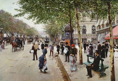 パリのストリートシーン 作： Jean Beraud