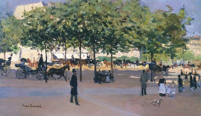 日曜日の午後の遊歩道、パリ 作： Jean Beraud