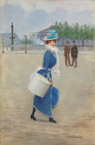 コンコルド広場（パネルに油彩） 作： Jean Beraud