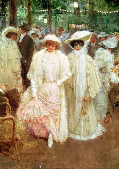 パリの庭園、または夜の美女、1905年（19977年の詳細） 作： Jean Beraud