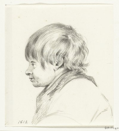 左の男の子の胸像 作： Jean Bernard