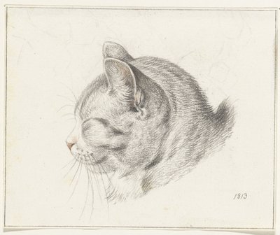 左に猫の頭 作： Jean Bernard