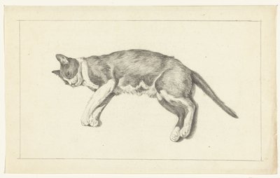 横になっている猫、左、上から見た 作： Jean Bernard