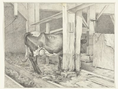 厩舎に立っている牛、右側 作： Jean Bernard