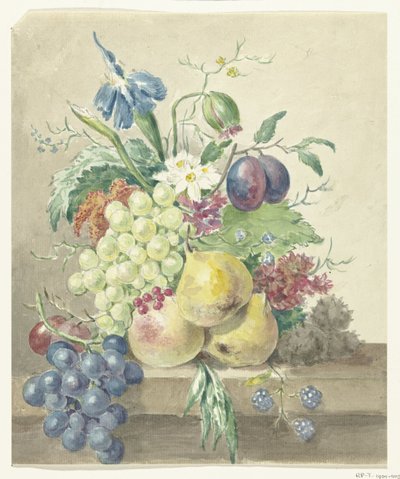 花と果実の静物 作： Jean Bernard