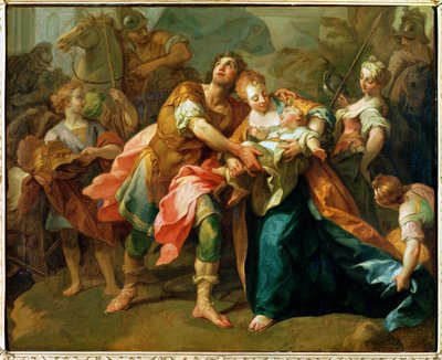 ヘクターは息子とアンドロマケに別れを告げる 作： Jean Bernard Restout