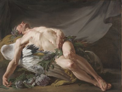 睡眠、1771年頃（キャンバスに油彩） 作： Jean Bernard Restout