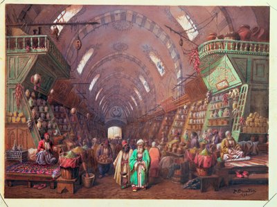 コンスタンティノープルのバザー、1873 作： Jean Brindesi