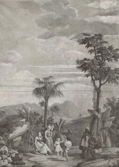 The Children Dance、シリーズ「Paul et Virginie」の壁紙パネル、Dufour＆Cie、c.1823 作： Jean Broc