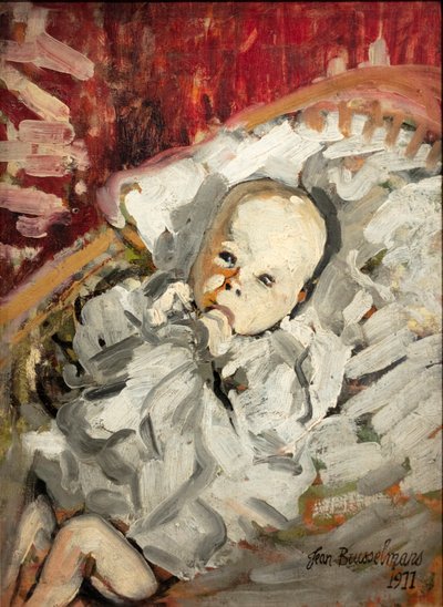 ゆりかごの中の子供 作： Jean Brusselmans