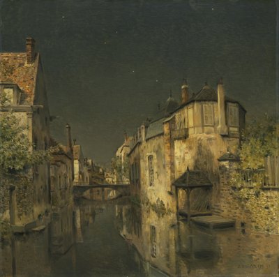 1891年、真夜中。 作： Jean Charles Cazin