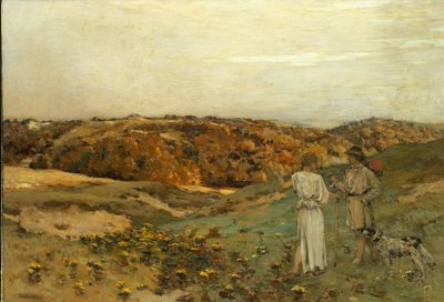 トビアスと天使、1878 作： Jean Charles Cazin