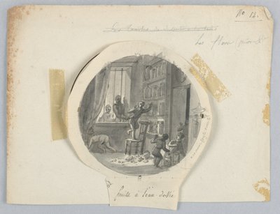 Services des Objets de Dessert（デザートサービス）のための彩色磁器皿、梅酒の果物のデザイン 作： Jean Charles Develly