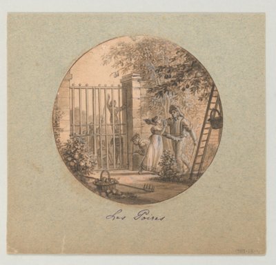 Service des Objets de Dessert (デザート サービス) の彩色磁器プレート、Les Poires (梨) のデザイン 作： Jean Charles Develly
