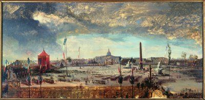 憲法公布、コンコルド広場、11月12日 作： Jean Charles Geslin