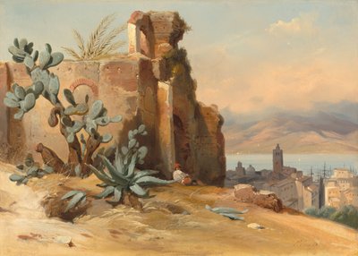 シチリア島メッシーナ近くの古代遺跡 作： Jean Charles Joseph Rémond