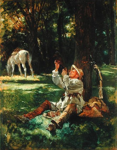ライダーズレスト、1876 作： Jean Charles Meissonier