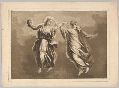 最も興味深い絵画とパルの絵画から選ばれた断片...、18世紀。 作： Jean Claude Richard Saint Non