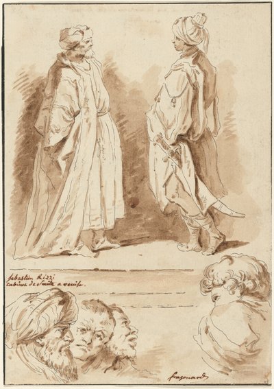 「賢者の礼拝」と「ベセスダのプール」の詳細 作： Jean Claude Richard de Saint Non after Jean Honoré Fragonard after Sebastiano Ricci