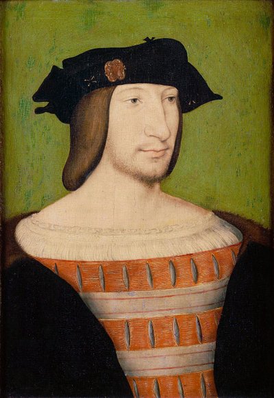 フランシス1世の肖像1494〜1547年、フランス国王、ブルターニュ公、プロヴァンス伯、1515年 作： Jean Clouet