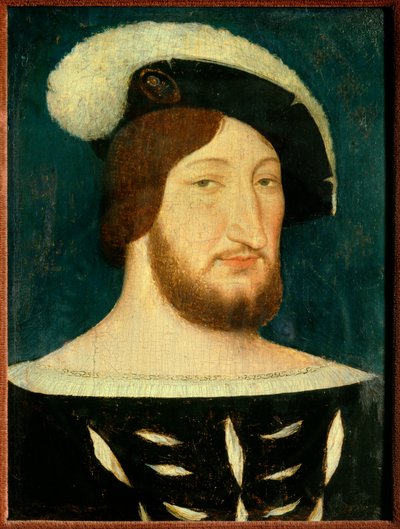 フランス王フランソワ1世（1494～1547年）の肖像。ジャン・クルエ（1485-1541）による絵画 作： Jean Clouet
