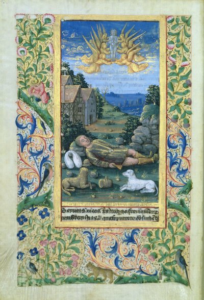 ラットさんQvI126 Saint Roch、Louis dOrleansの時間から、1469 作： Jean Colombe