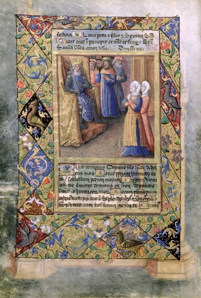 ラットさんQvI126 f.36v「ルイドルレアンの時間の書」からのソロモンの知恵、1490 作： Jean Colombe