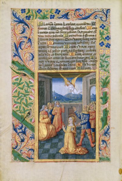 ラットさんQvI126 f.45vルイスドルレアンの時間の書からの祈るジュディス、1490 作： Jean Colombe