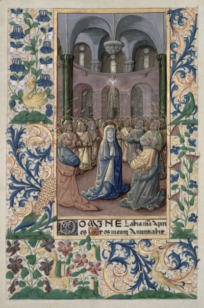 ラットさんQvI126 f.86vペンテコステ、「ルイドルレアンの時間の書」から、1469 作： Jean Colombe