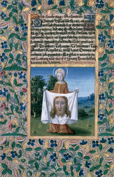ラットさんQvI126 f.90vセントベロニカ、「ルイドルレアンの時間の書」から、1469 作： Jean Colombe