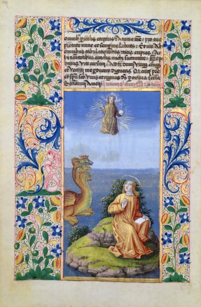 ラットさんQvI126 f.96vパトモス島の伝道者聖ヨハネ、ルイドルレアンの時間の書、1469 作： Jean Colombe