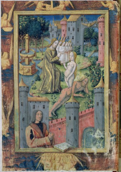 ラットさんQvI126 fol.11オルレアンのルイの時間の書からのイブの創造、1490 作： Jean Colombe