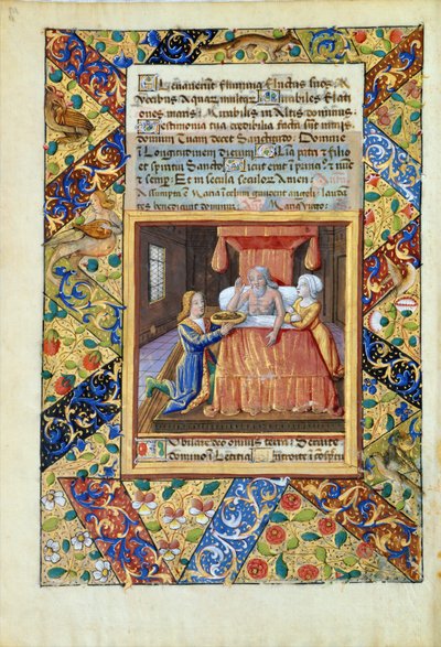 ラットさんQvI126 fol.19v Isaac blessing Jacob、Book of Hours of Louis d&39;Orleans、1490 作： Jean Colombe