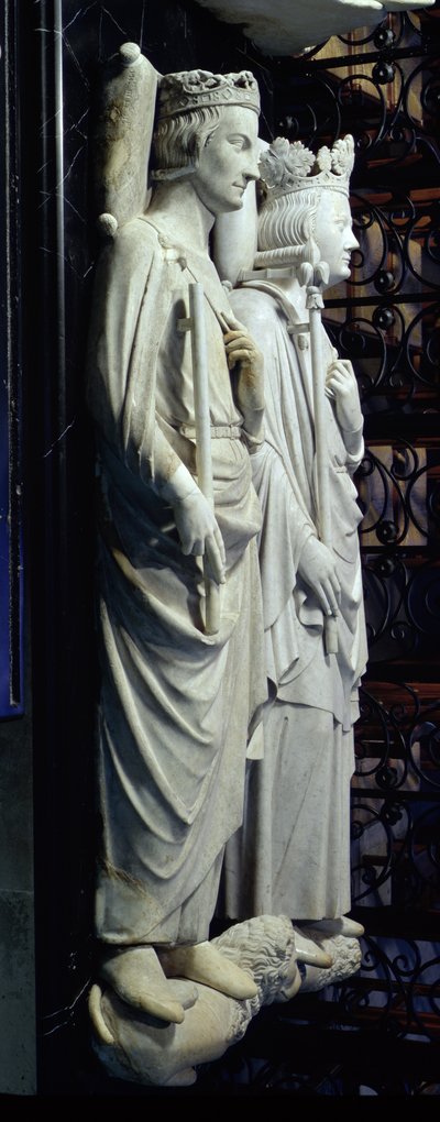 大胆なフィリップIII（1245-85）と大胆なフィリップIV（1268-1314）の作品（大理石） 作： Jean D