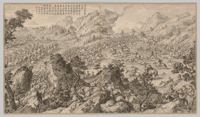 Aerchuerでの戦い：反乱の激怒の戦いのシーンから...、c。 1765-1774、17日付の詩 作： Jean Damascene Sallusti
