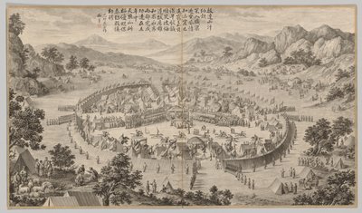 バダシャンのカーントリビュートを提示：反逆の叫びの戦いシーンからc。 1765-177 作： Jean Damascene Sallusti