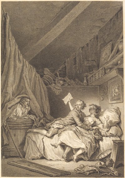 靴屋 作： Jean Dambrun after Jean Honoré Fragonard