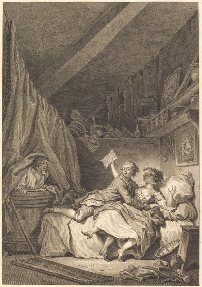 靴屋 作： Jean Dambrun after Jean Honoré Fragonard